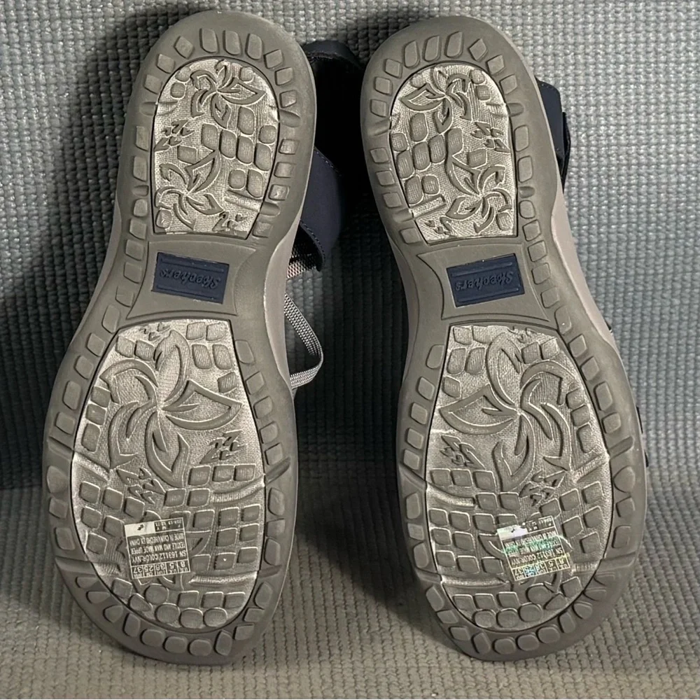 Skechers Reggae Slim It Takes Two Sandals Blue Women’s Size‎ 8